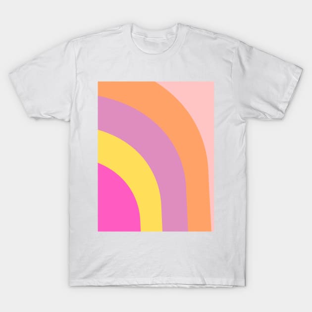 Boho positive vibe rainbow pattern T-Shirt by Word and Saying